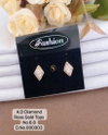 AD Diamond Silver And Rose Gold Tops Earrings Catalog
